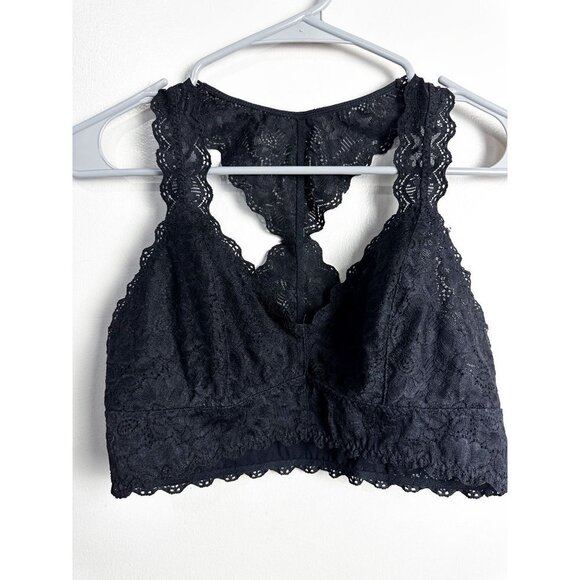 Felina Lingerie Long Line Lace Bralette Black Medium Womens - Picture 6 of 6